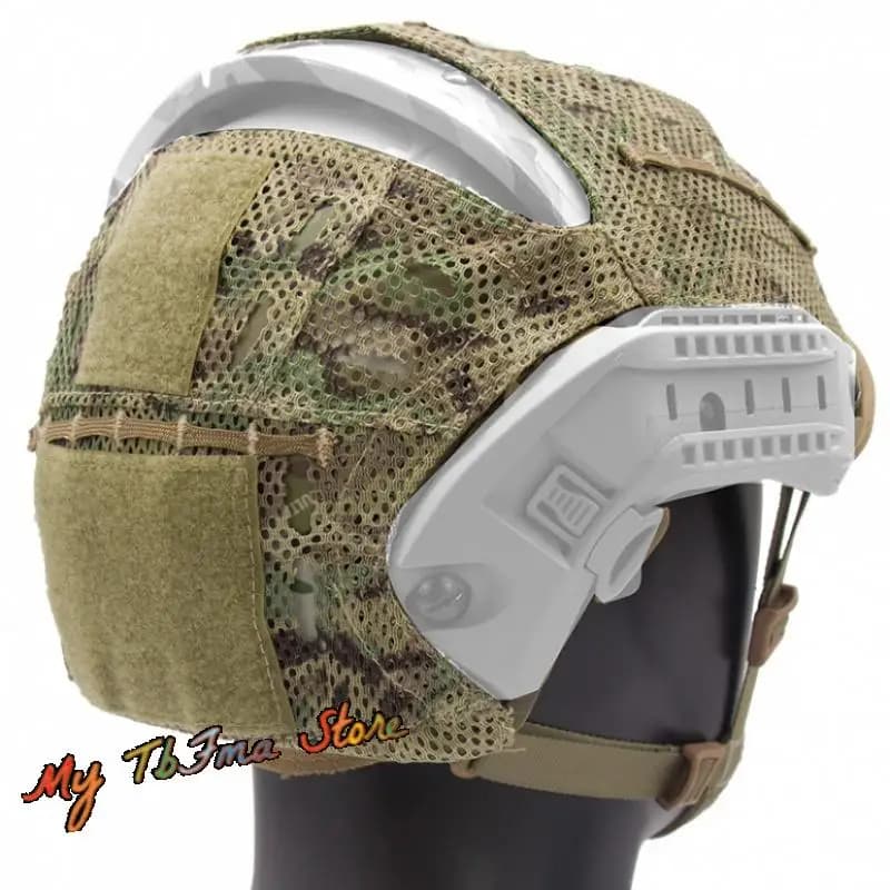 Housse de casque tactique FMA camouflage AF avec double fonction pour pêche discrète
