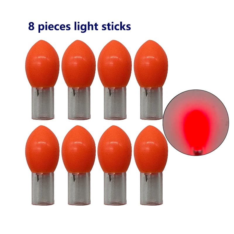 8 bâtons luminescents électroniques sans pile pour pêche en mer nocturne
