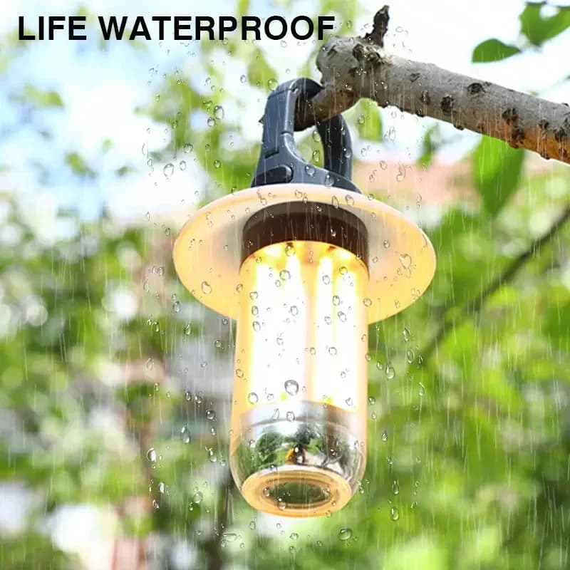 Lampe de camping rechargeable Heinast 5 modes, torche légère pour tente, randonnée, pêche nocturne et patio