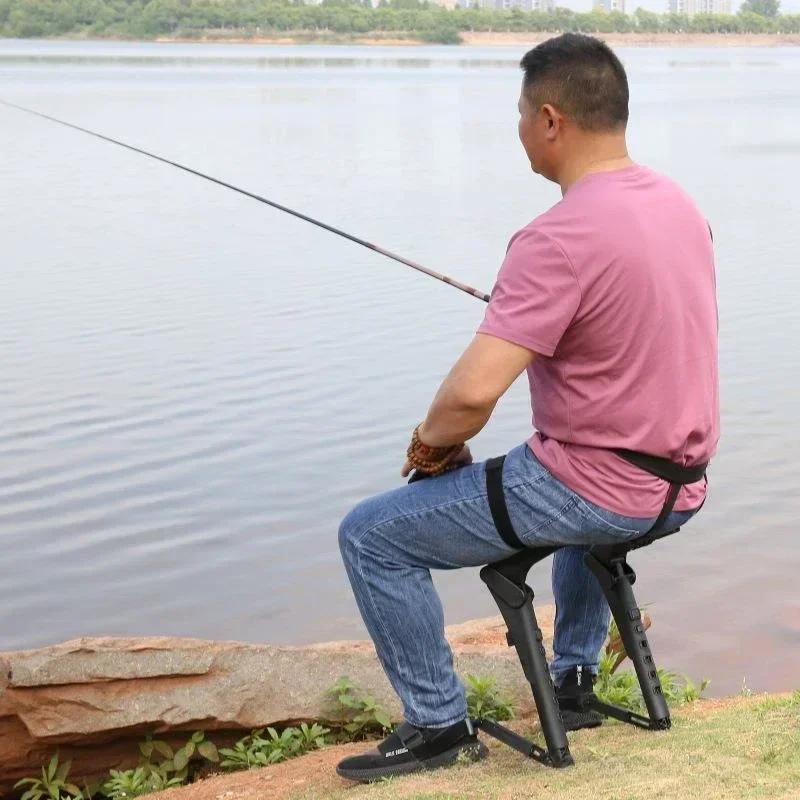 Chaise pliante exosquelette portable pour pêche, sport et voyage capacité 130kg