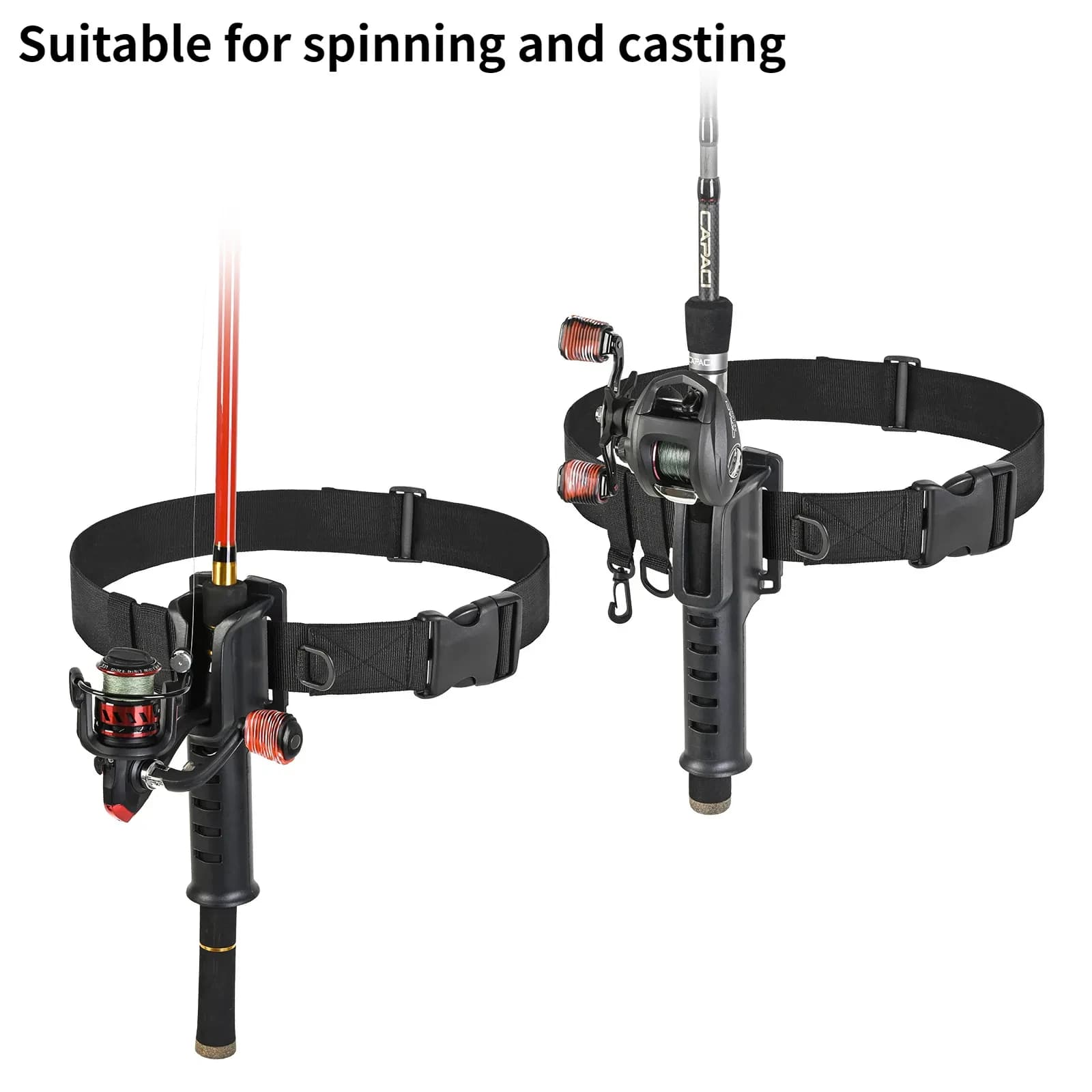 Support de canne à pêche portable ceinturable avec dispositif réglable pour canne, accessoire pêche extérieur