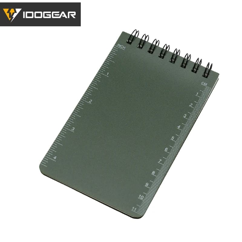 Carnet de notes tactique IDOGEAR 3x5 pouces - Bloc-notes spirale pêche observations outdoor