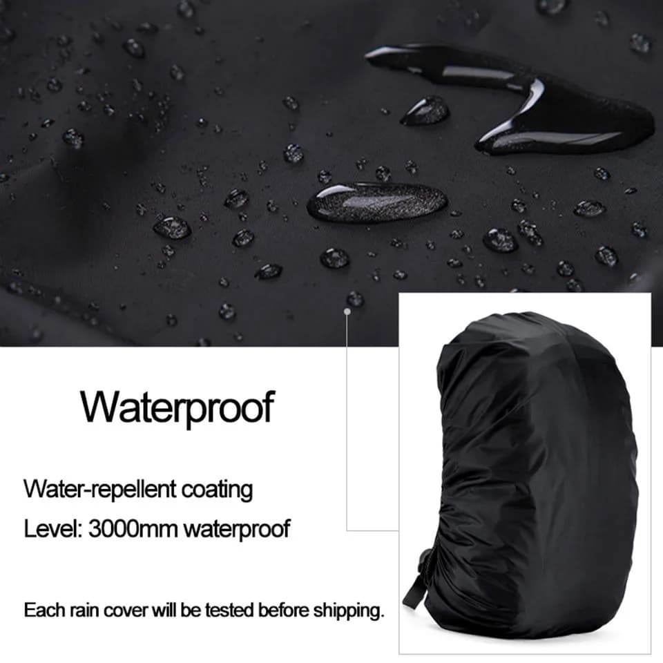 Sac à dos pêche léger 20-80L étanche nylon avec housse pluie pour randonnée camping voyage