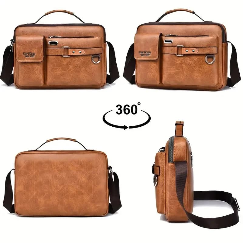Sac messager homme rétro étanche ordinateur bureau pêche voyage école grande capacité