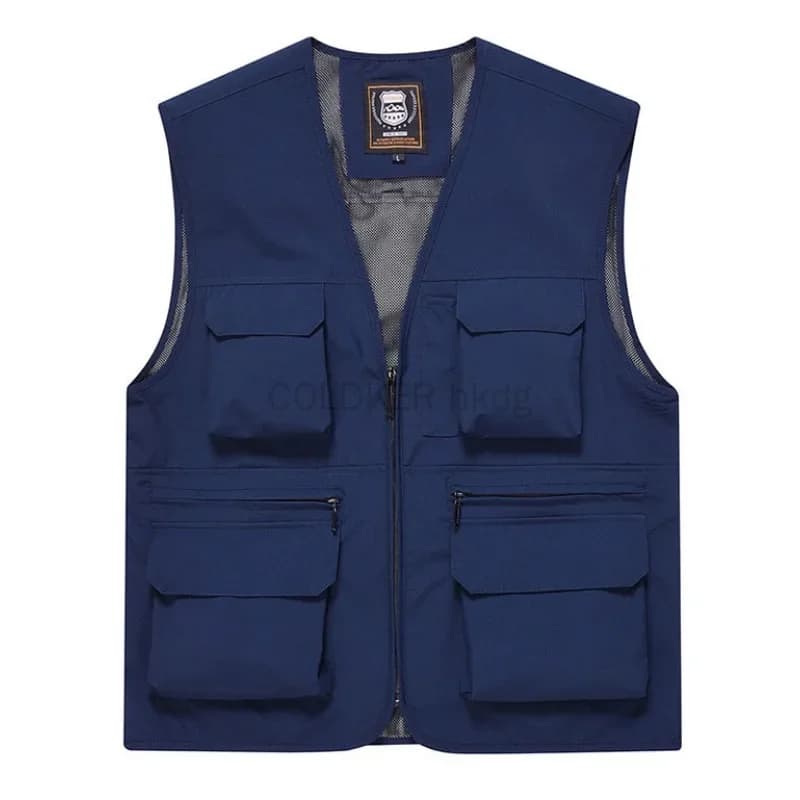Gilet de pêche haute visibilité été jaune avec poches multiples - Veste utilitaire pour activités extérieures