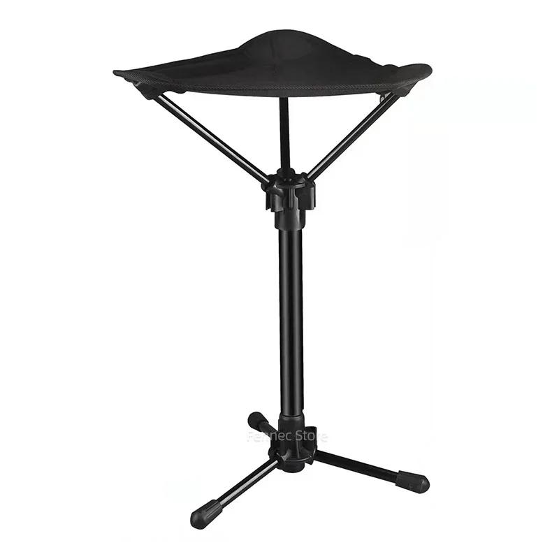 Tabouret triangulaire pliable portable réglable en hauteur pour pêche camping plage et voyages