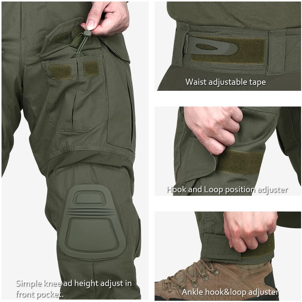 Uniforme combat G3 KRYDEX pêche outdoor tactique gen3 ranger green camouflage noir