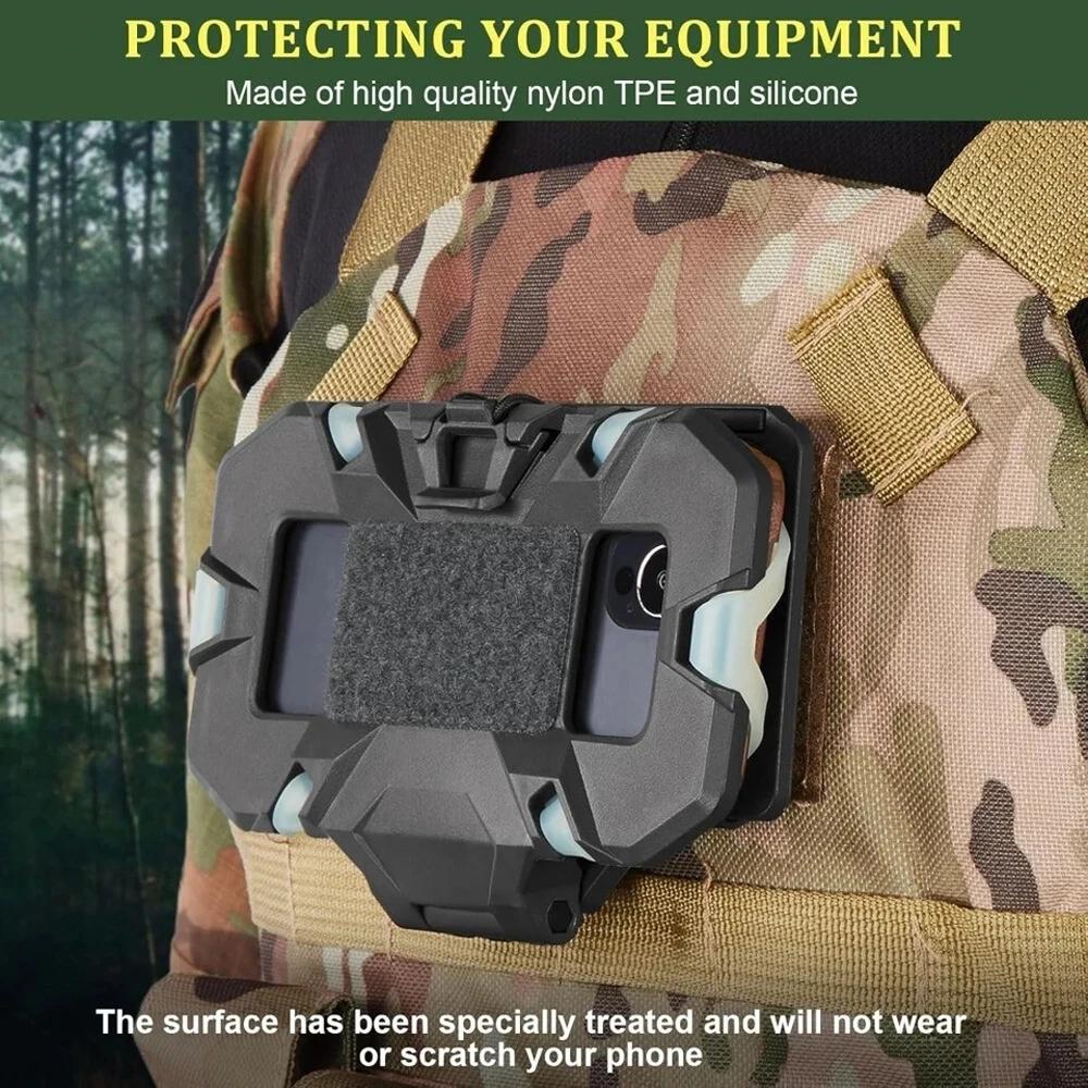 Porte-téléphone pour gilet pêche MOLLE - Support pliant navigation rapide étanche pêche tactique