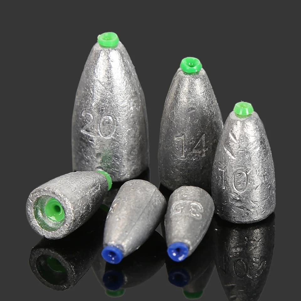 Plombs de pêche plats 10 pièces - Poids de 2g à 20g pour toutes les techniques de pêche en mer