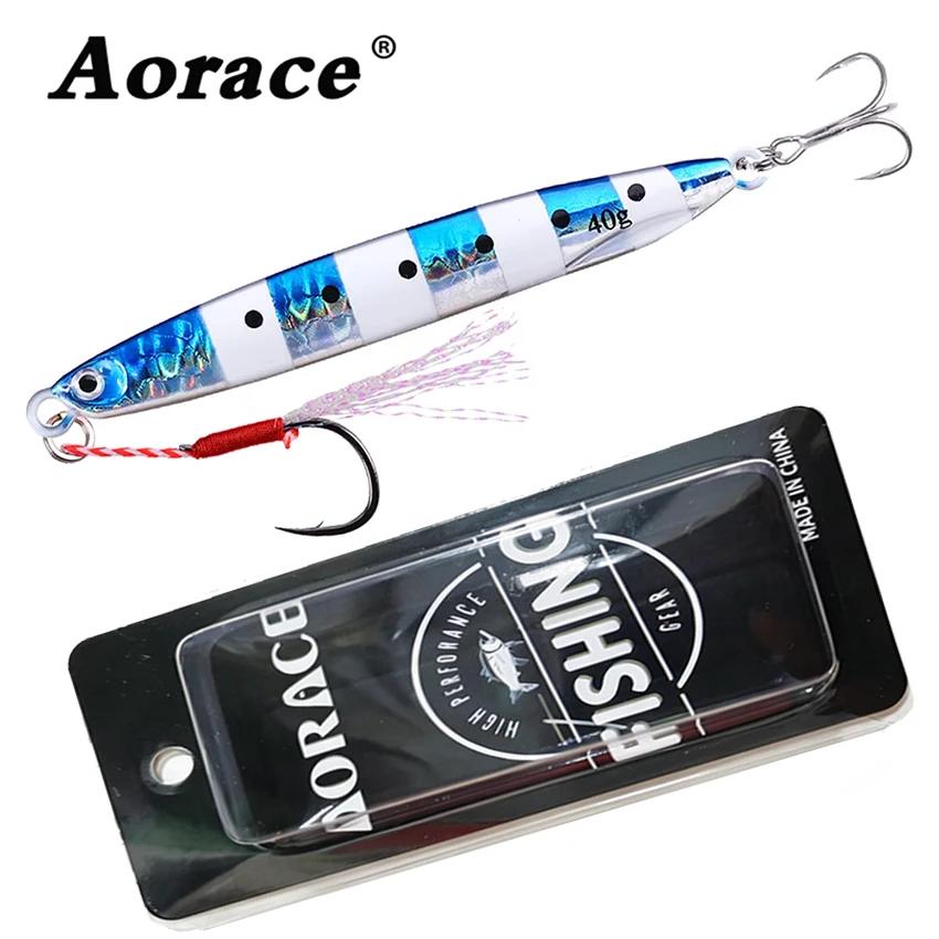 Cuiller métallique coulante Aorace 10G à 40G - Leurre jigging shore casting - Appât artificiel pesca