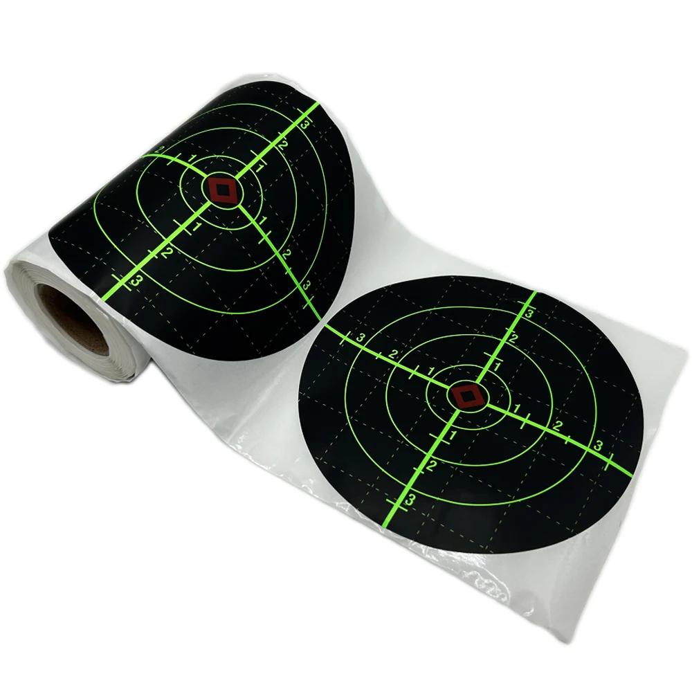 100 cibles autocollantes fluo vert éclaboussures pour BB gun pistolet à plombs rifle airsoft