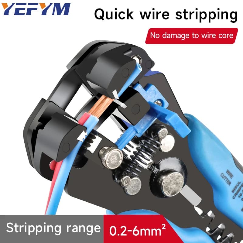 Dénudeuse automatique YE-1SE pour câbles électriques 0.2-6mm² - Pince multifonction coupe sertissage