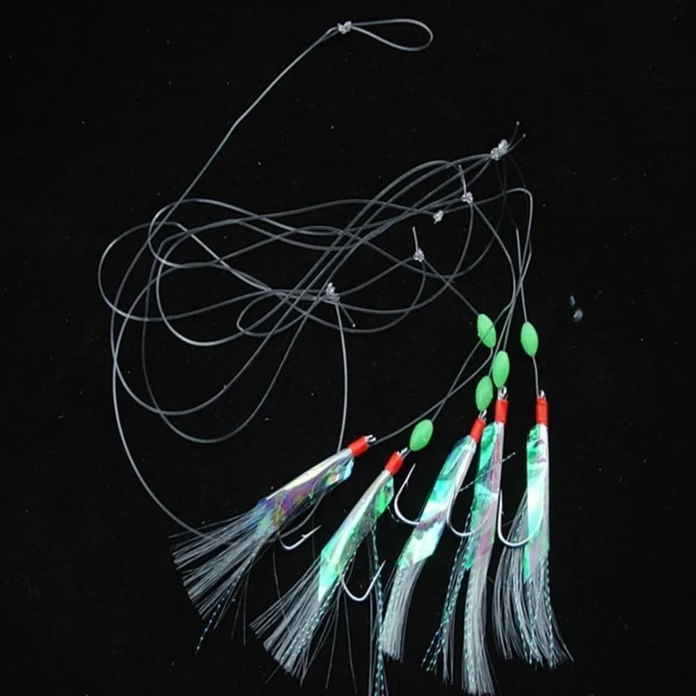 Lot de 5 leurres souples imitation poisson et crevette multicolores avec hameçon à ardillon cristal pour pêche polyvalente