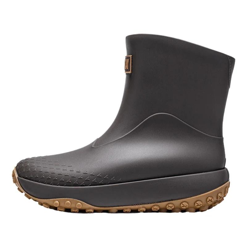 Bottes pluie courtes homme anti-dérapantes légères pour pêche et travail aquatique durable