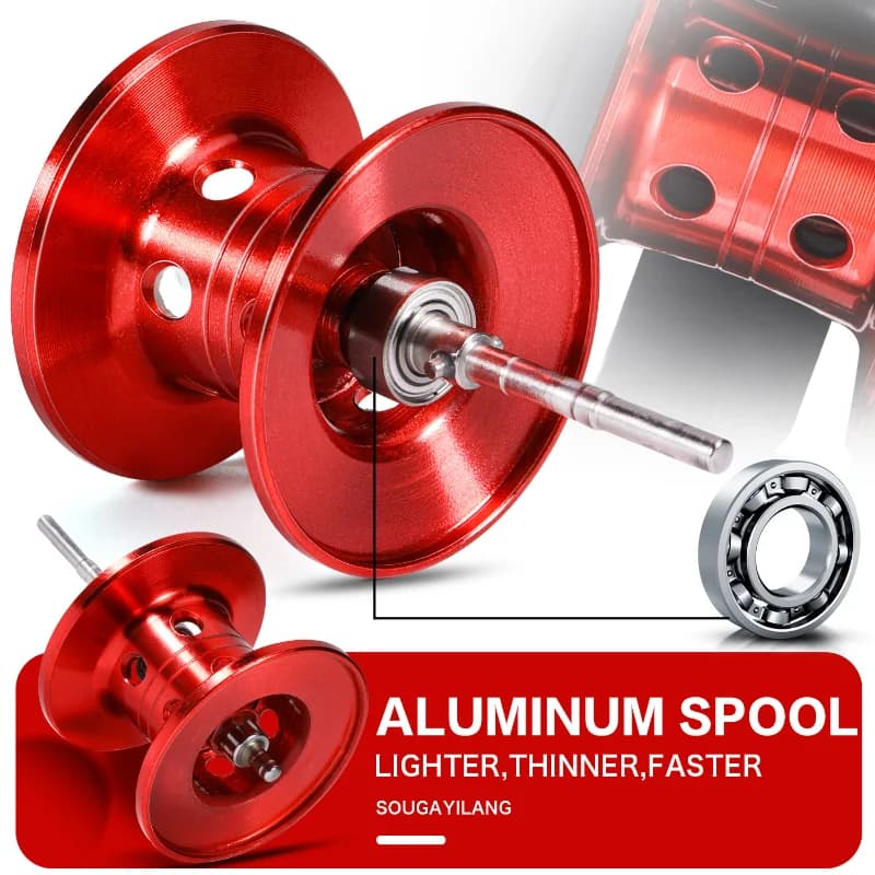 Moulinet baitcasting Sougayilang léger 7.2:1 frein magnétique 8kg drag max pour pêche vitesse