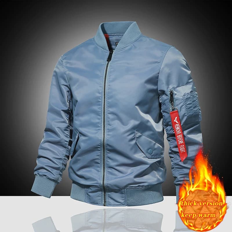 Veste bomber Air Force MA1 homme printemps automne hiver - Baseball épaisse coupe-vent chaude en coton