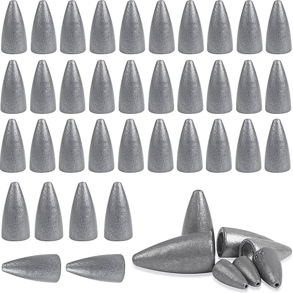 10 plombs bullet anti-accrochage de 2g à 20g pour leurres souples et pêche en fond avec pendentif plombé