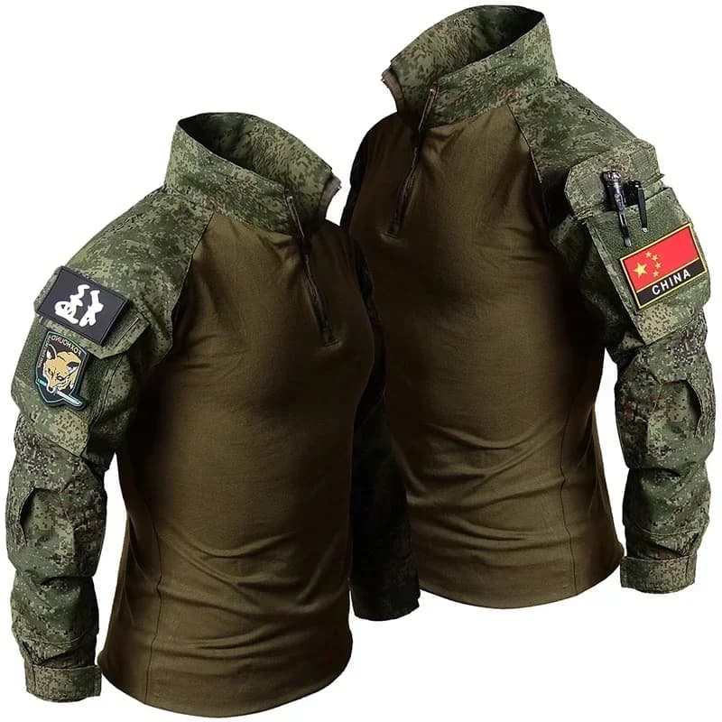 Ensemble tactique RU Camo - Tenue pêche respirante avec pantalon multi-poches