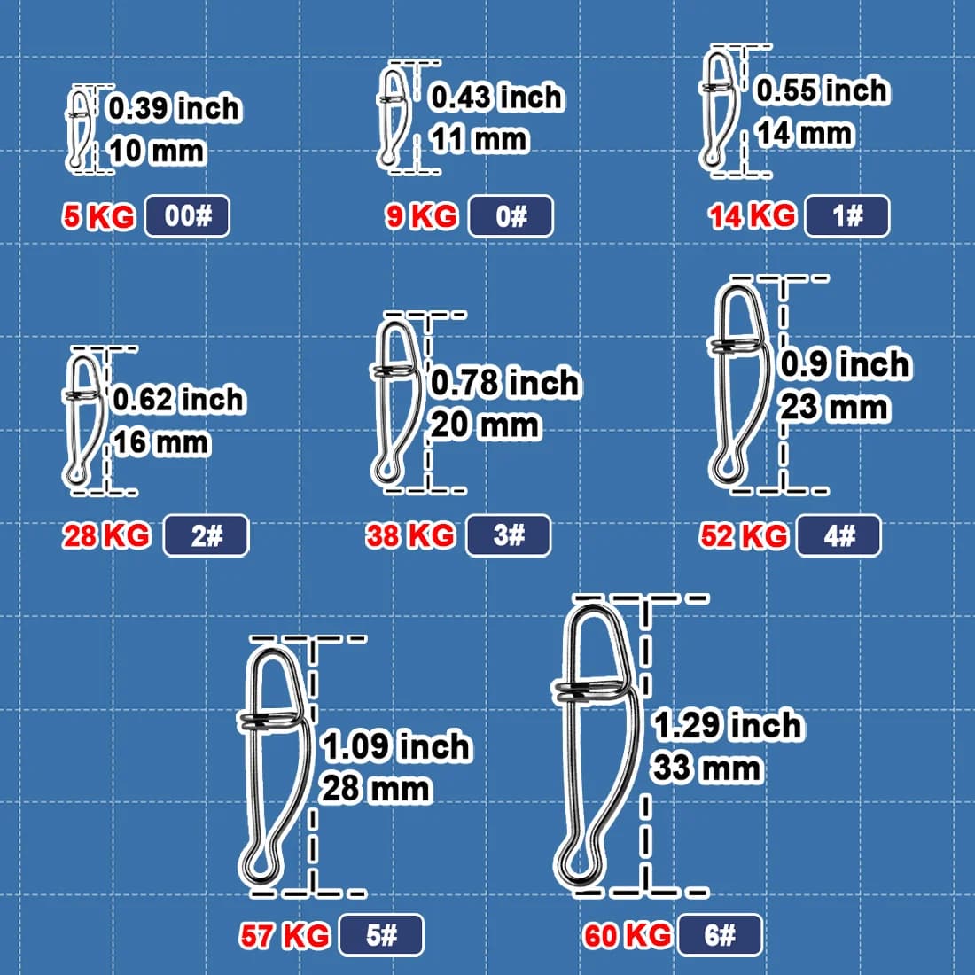 Snaps Cross Lock 50-200 pièces en acier inoxydable pour leurres pêche carnassier et eau salée - Connecteurs duo-lock