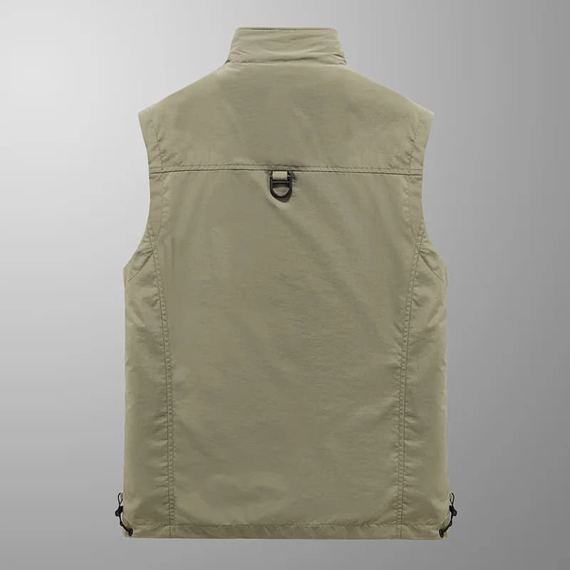 Veste de pêche homme multi-poches pour équipement extérieur, reportage et photographie