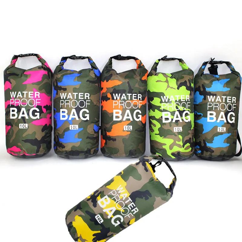 Sac étanche camouflage 2L à 30L pour rafting plongée randonnée aquatique et pêche