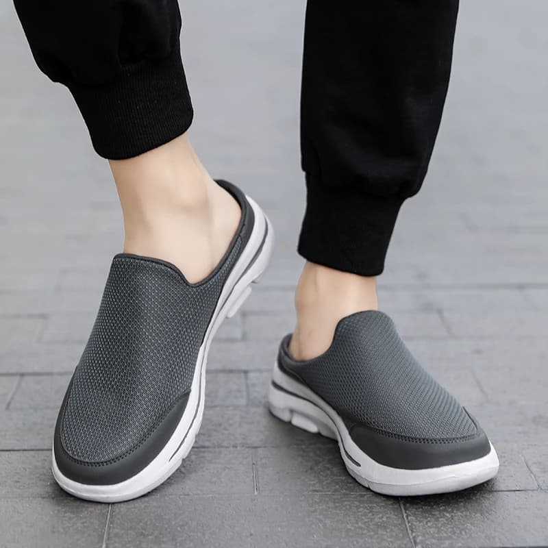 Chaussons d'intérieur homme été 2024 épais respirables pour la maison chaussures de marche couple