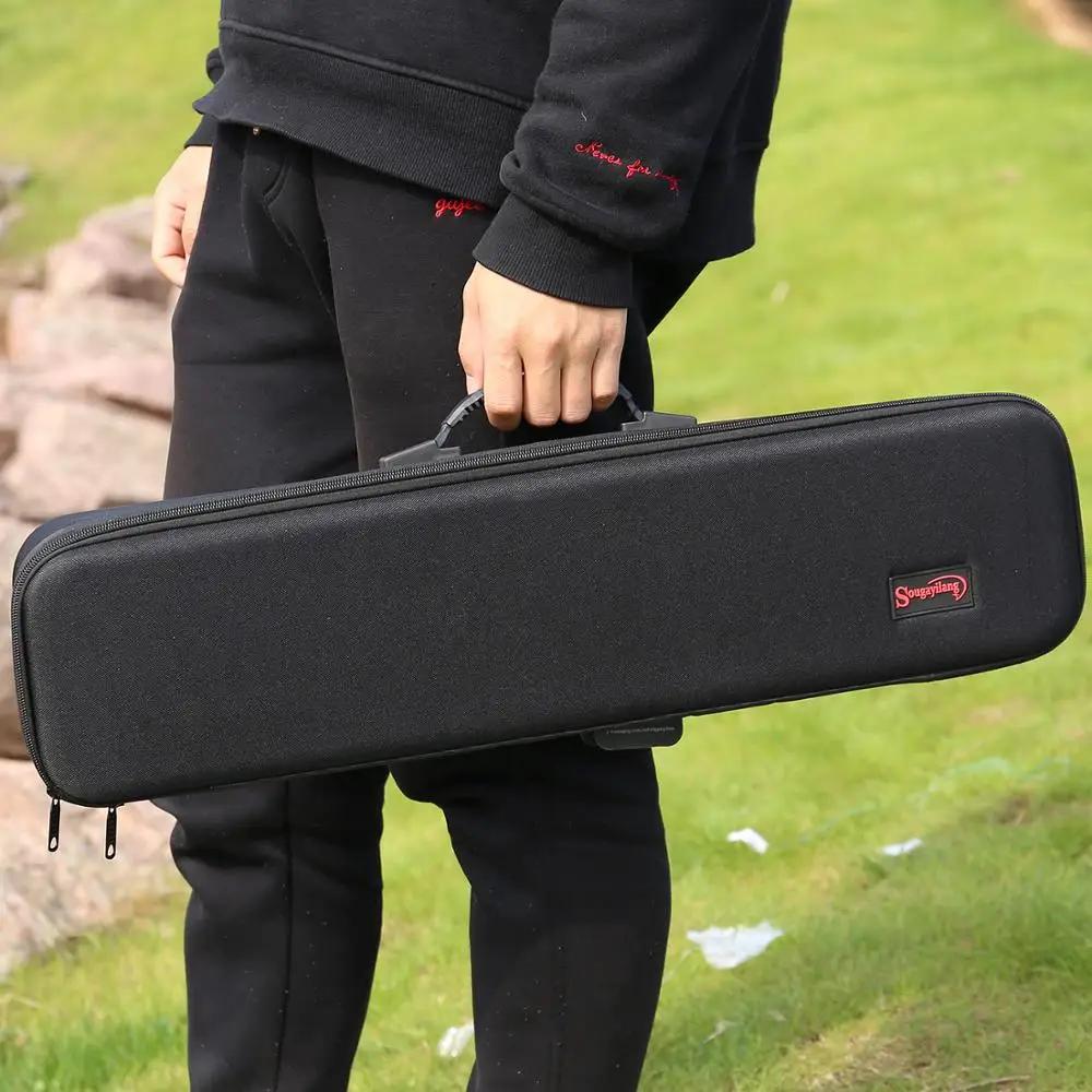 Sac leurre Sougayilang coque dure noir - Étui portable multifonction pour canne à pêche et accessoires
