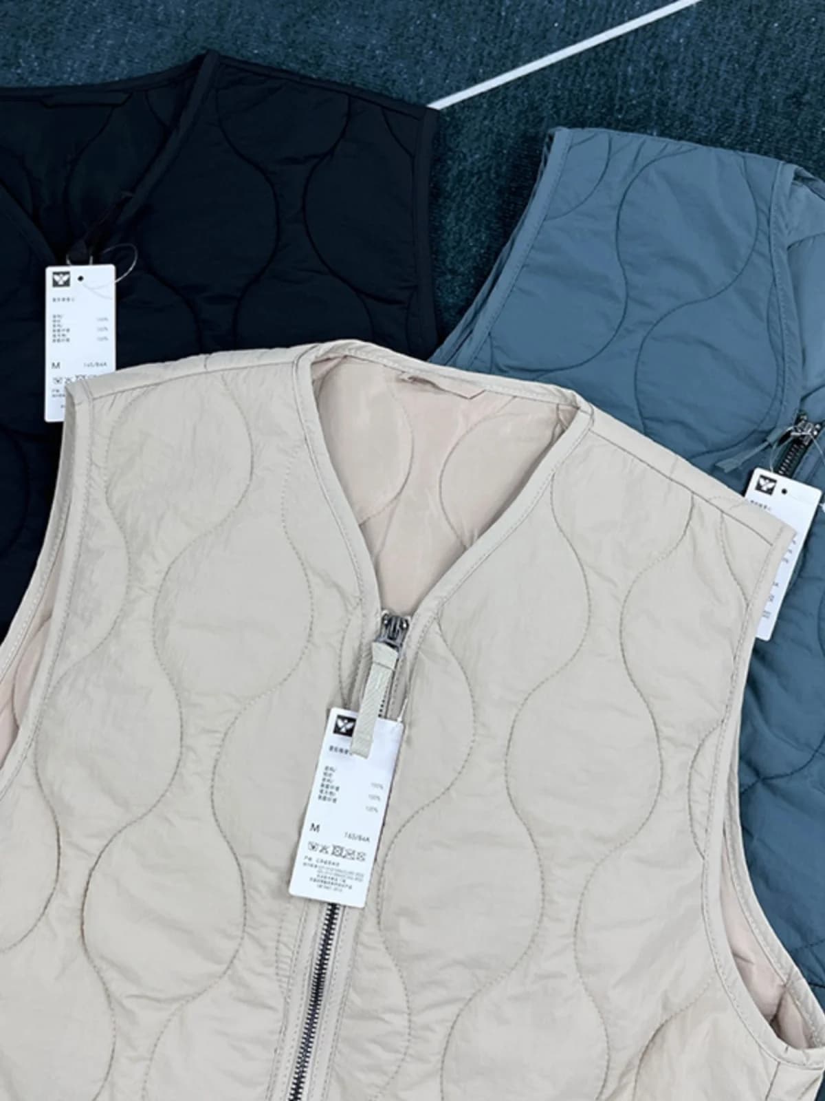Gilet matelassé coton 4XL homme automne hiver - Doublure chaude sans col style rétro japonais