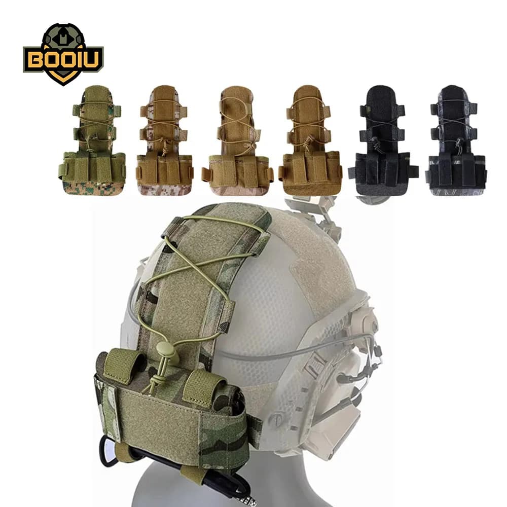 Poche batterie BOOIU MK2 - Contrepoids casque pour pêche nocturne avec équipements électroniques