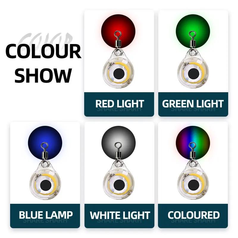 10 lampes LED sous-marines pour attirer calamar et poisson, leurre lumineux forme d'oeil pour pêche en profondeur