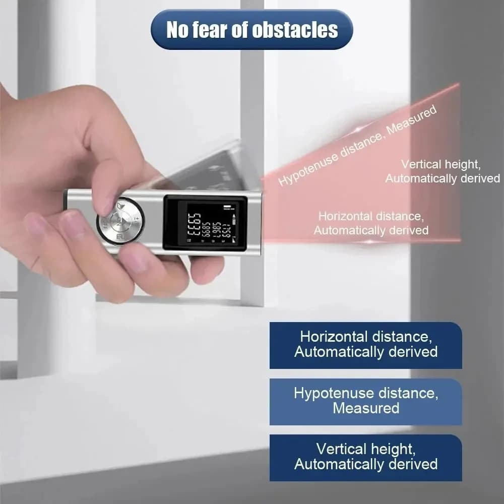 Mini télémètre laser portable - Mesure d'angle et distance pour pêche précise et construction