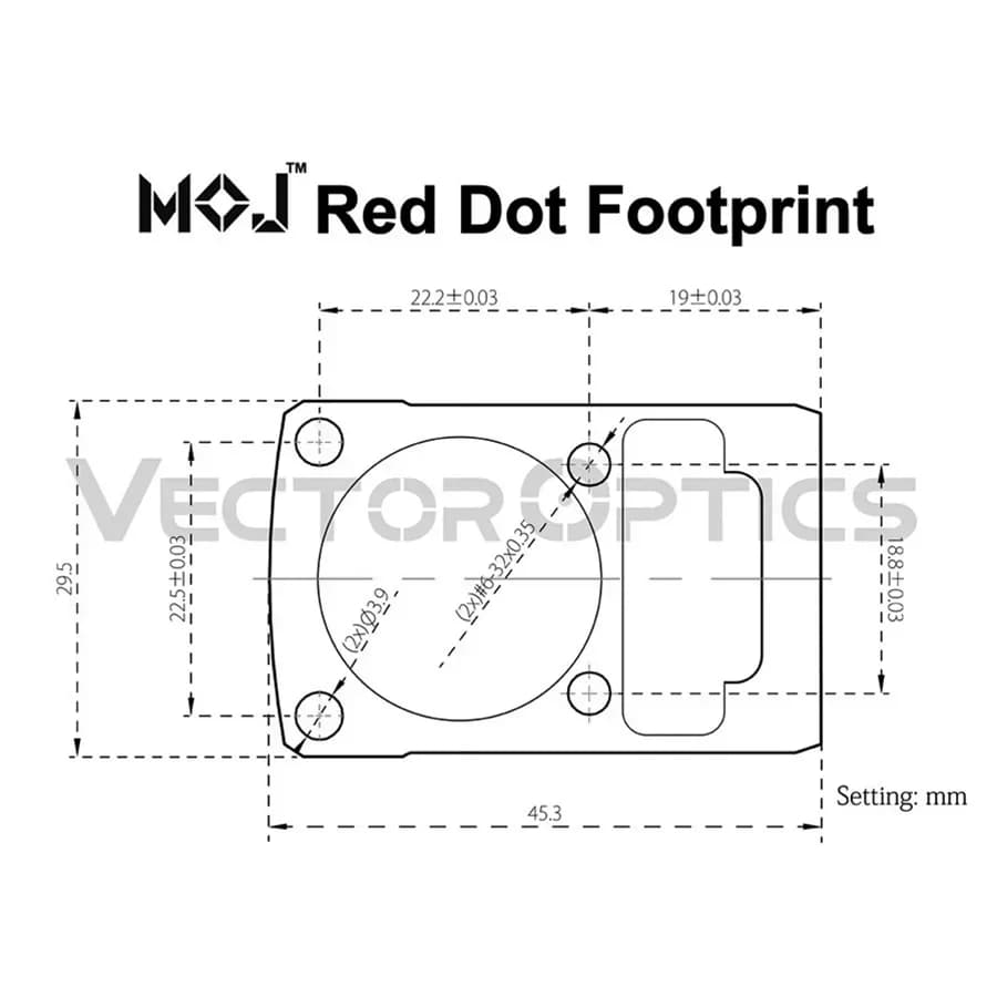 Adaptateur universel Vector Optics Frenzy pour viseurs point rouge - Montage pistolet pêche