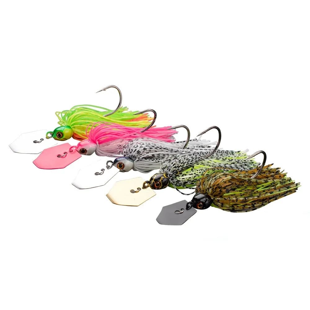 Leurre de pêche spinnerbait chatterbait avec lame dansante, leurre vibrant de 7g à 21g pour carnassiers
