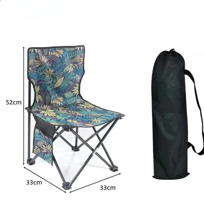 Chaise pliante portable pêche plage - Siège camping léger avec dossier pour activités extérieures