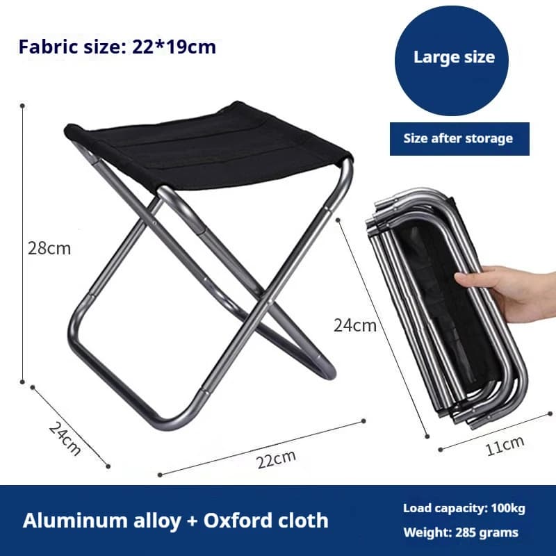 Tabouret pliant camping portable léger alliage aluminium pour pêche randonnée voyage