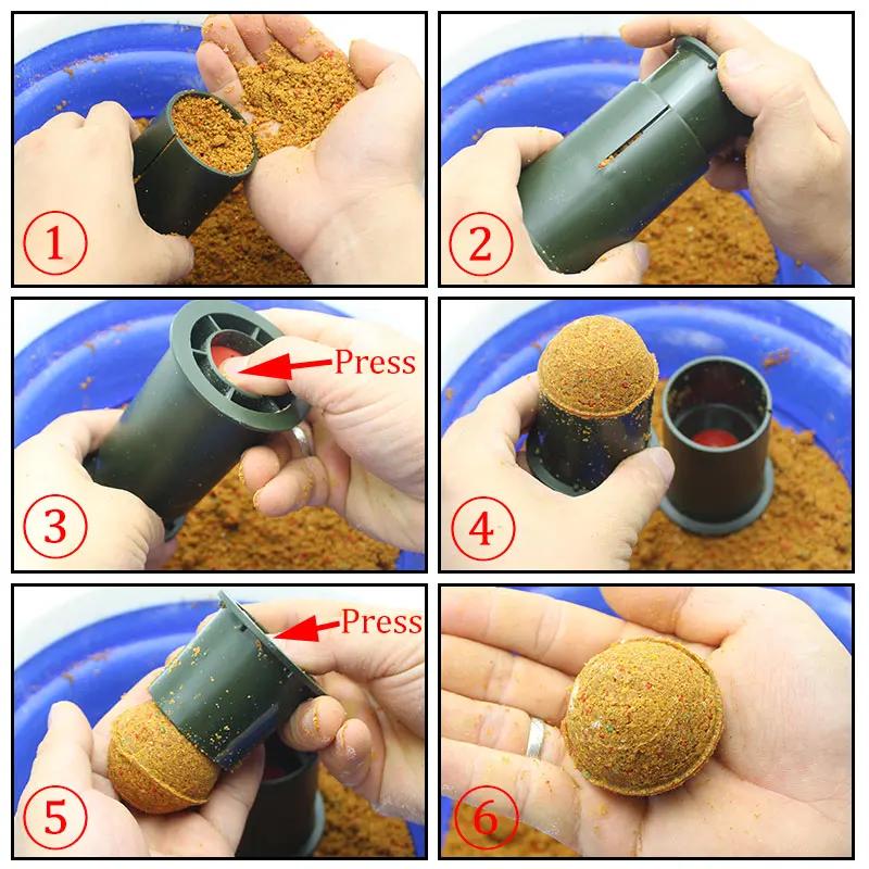 Outil fabrication bouillettes carpe 1pc moule à boules 40mm pour amorce et appâts maison