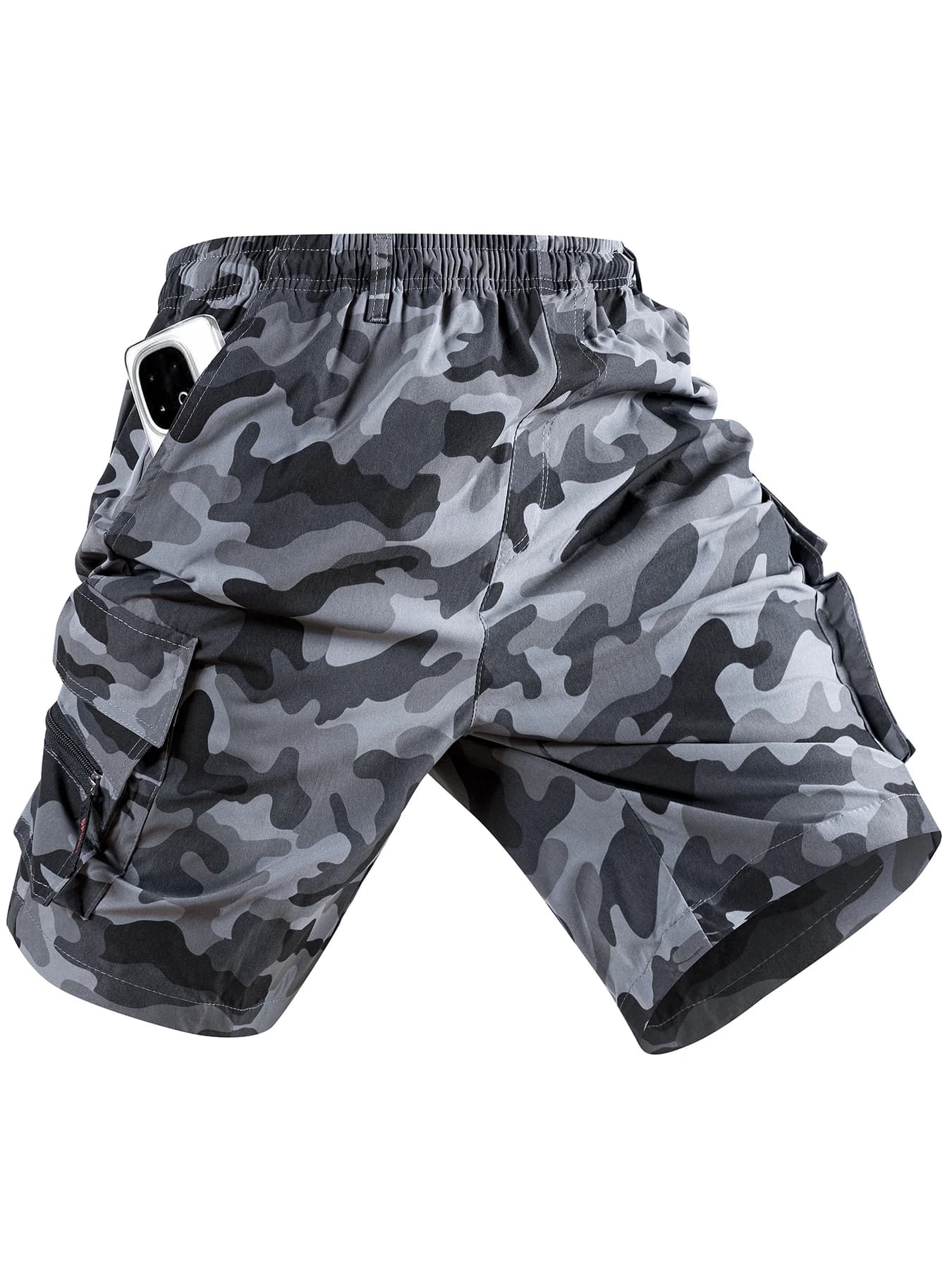 Short cargo camouflage homme pêche tactique été pantalon genou travail extérieur loose
