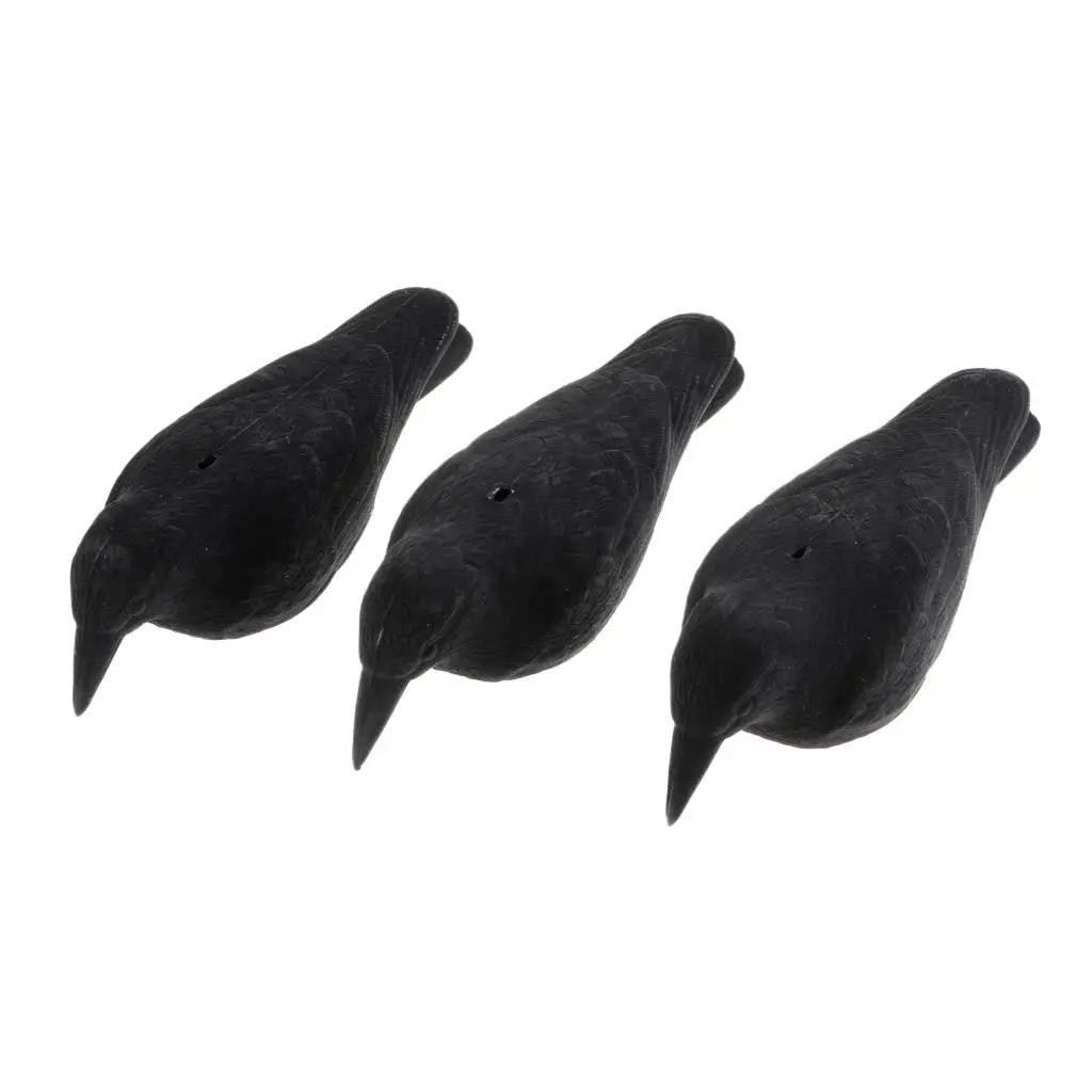 Kit leurres corbeaux plastique réalistes pour outils chasse et contrôle animal jardin