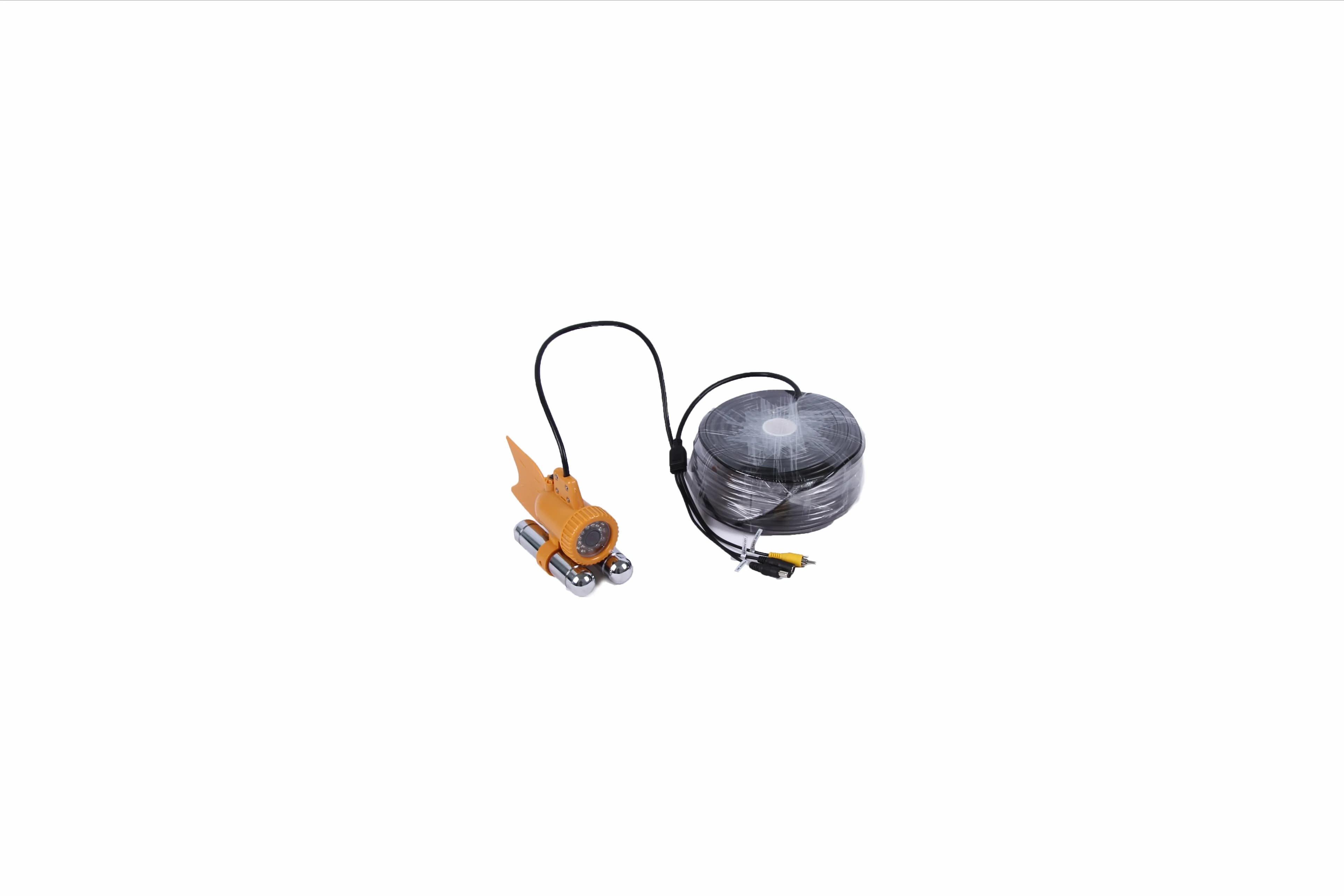 Caméra sous-marine endoscope 600TVL 100m - Détecteur poissons AV pour pêche bateau submersible CR006A