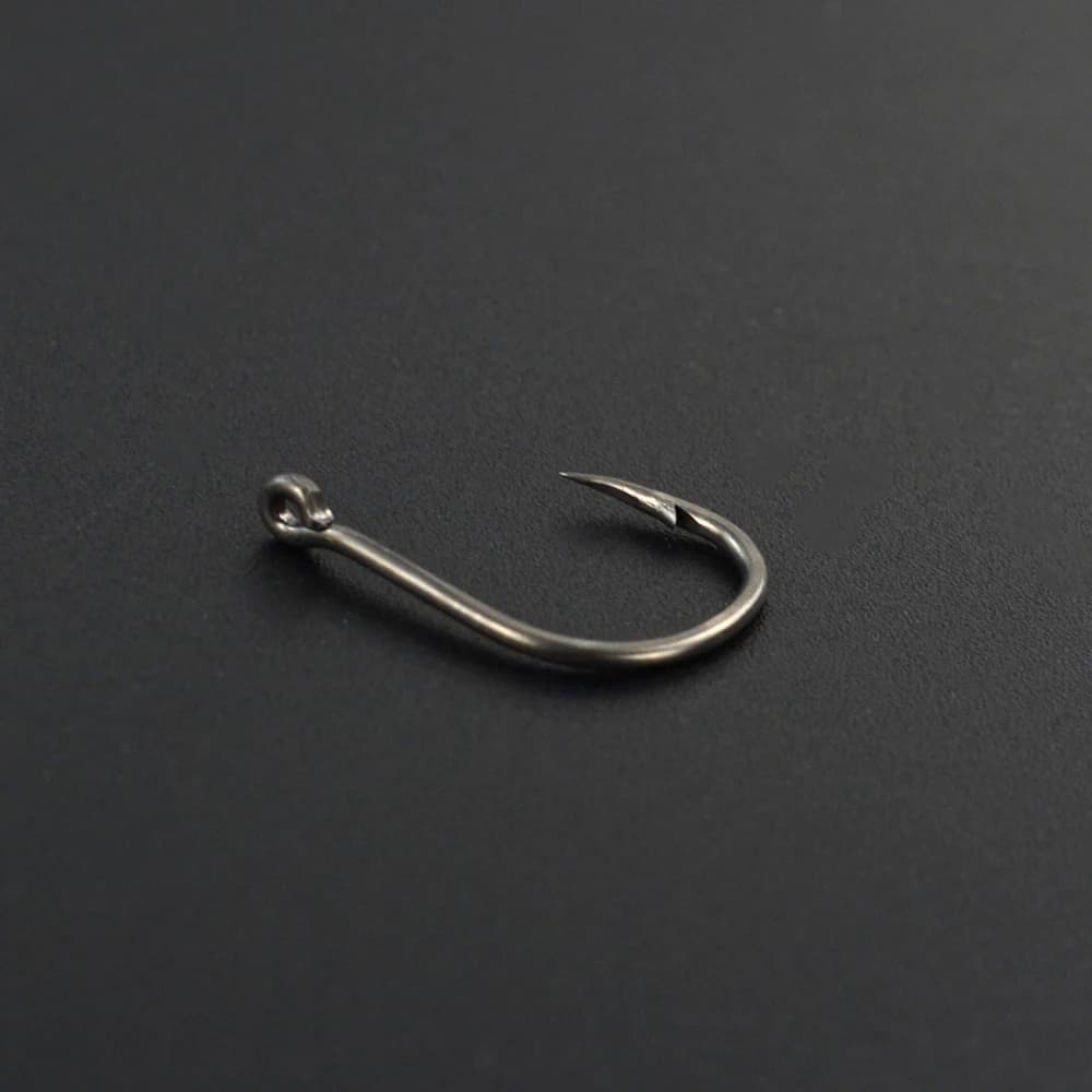 30 hameçons carpe en acier inoxydable carbone avec œillet et barbillon, revêtus PTFE anti-corrosion, accessoires pêche durable X505