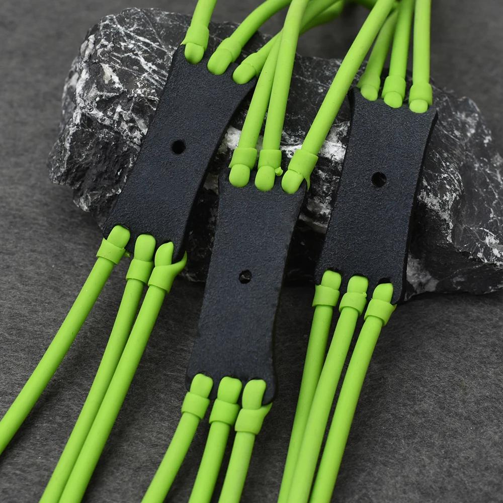 Band élastique trois brins vert pour fronde de pêche - Puissance extrême pour chasse sous-marine