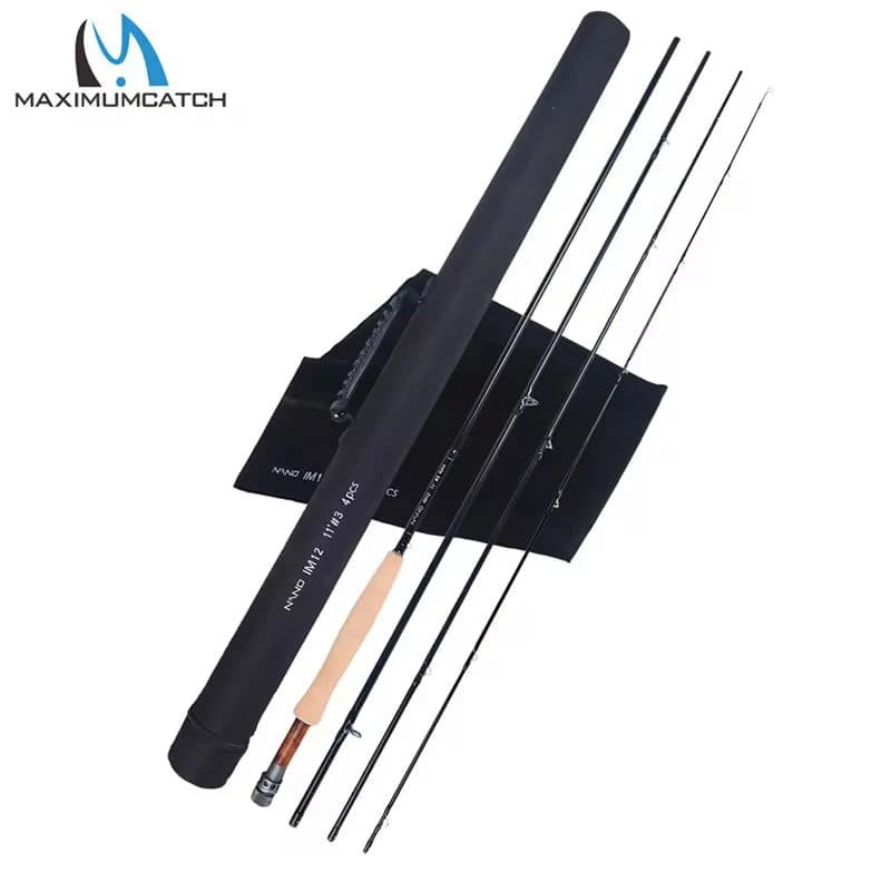 Canne à mouche nymphage NANO 10FT/11FT 2-4wt carbone IM12 action rapide pour truite en rivière