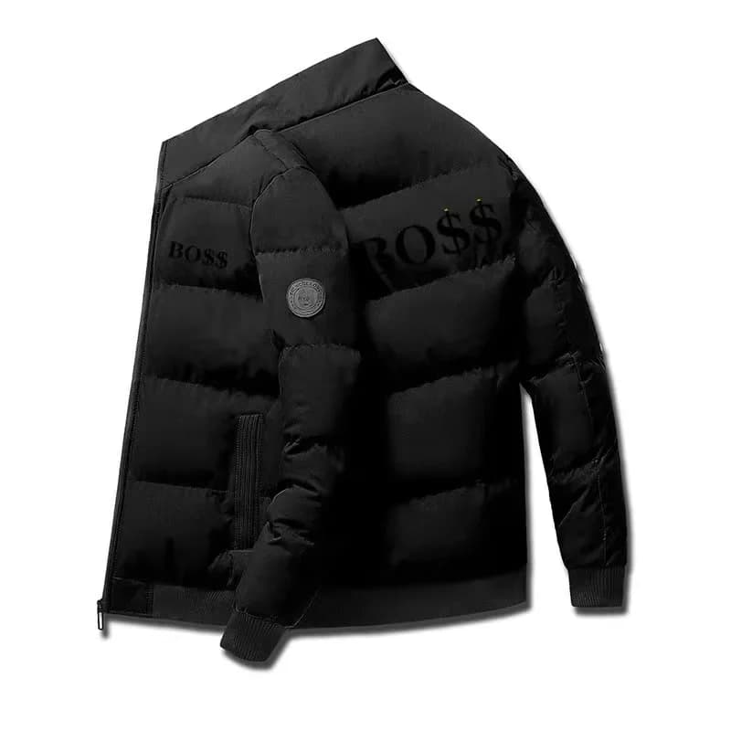 Veste courte hiver homme brodée tête de tigre - Manteau épais style coréen mode jeunesse 2025