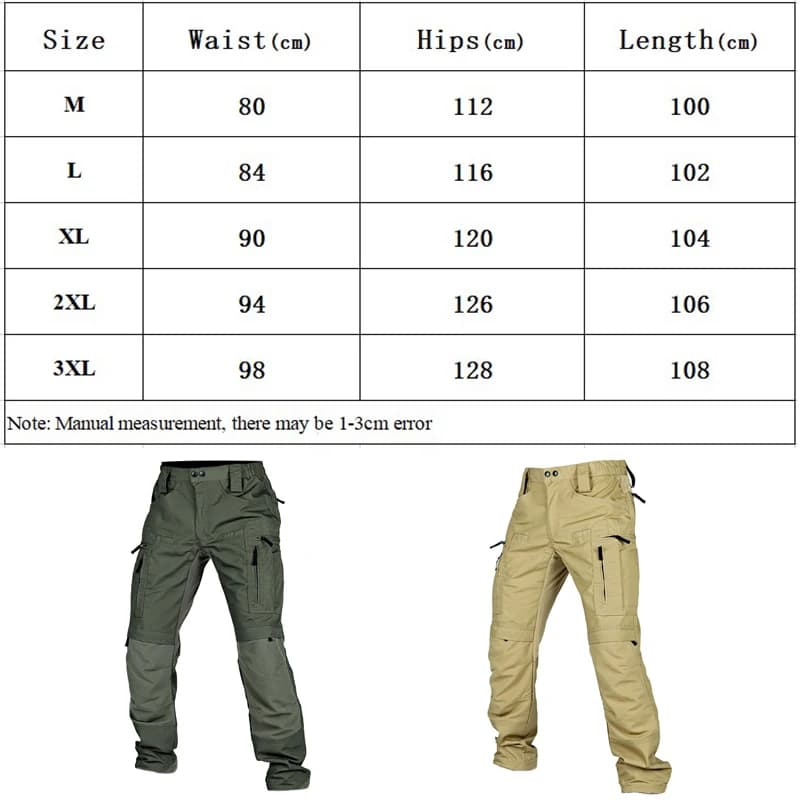 Pantalon cargo tactique imperméable homme - Idéal pour pêche par temps de pluie, respirant et résistant
