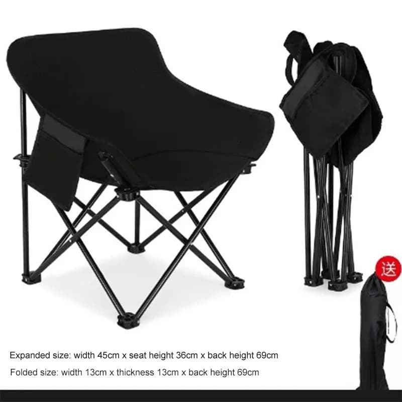 Chaise pliante voiture avec sac de rangement pour pêche, camping et sorties outdoor légère