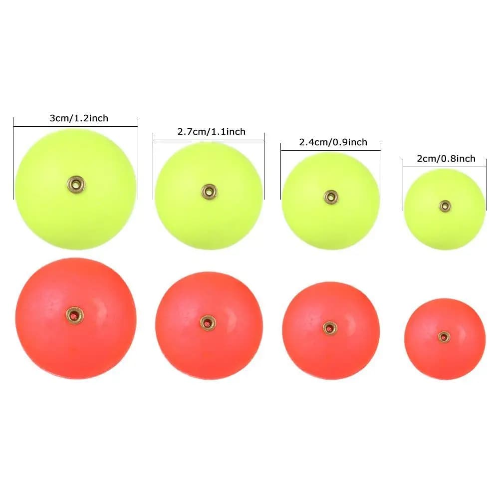 10 boules flottantes 20-30mm avec anneau cuivre pour pêche eau douce et mer - accessoires pêche