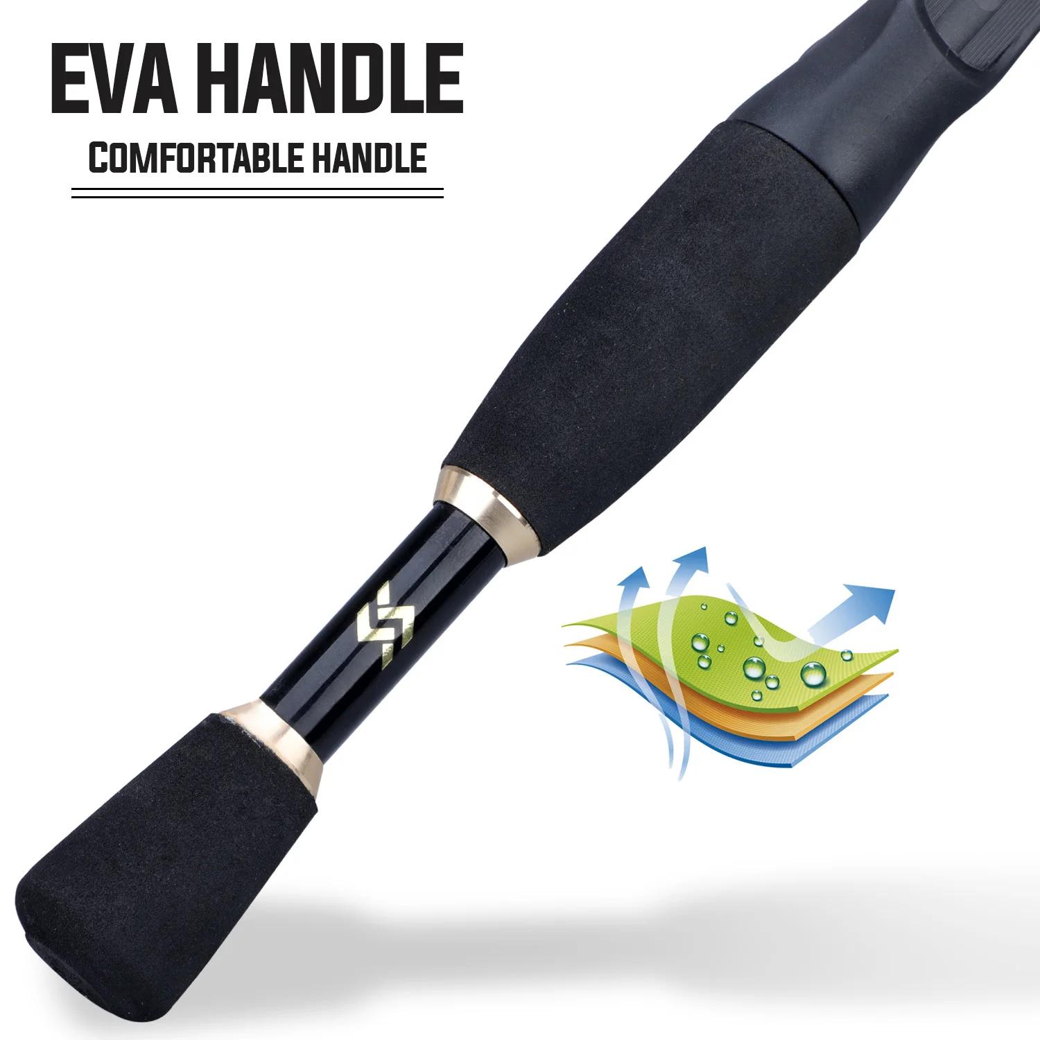 Canne télescopique Sougayilang ultra légère 1.8-2.4m pour pêche au leurre 10-30g carbone