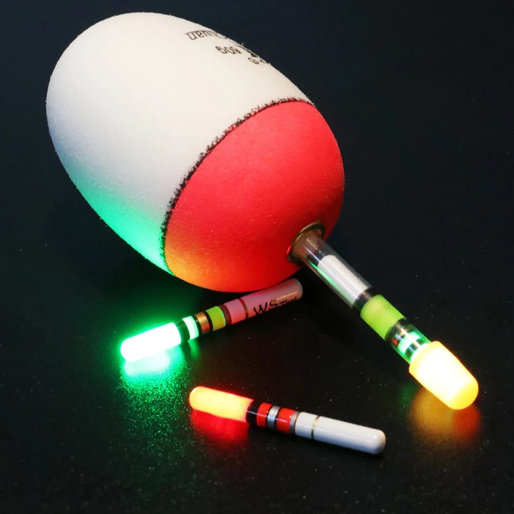 Lampe de pêche LED CR322 rechargeable USB, flotteur lumineux pour nuit, canne fluorescente avec batterie lithium 3V