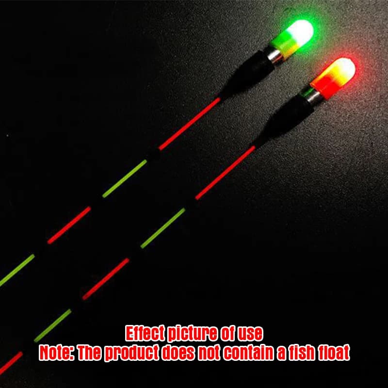 5 pièces lumière flottante à queue luminescente LED pour la pêche, avec changement de couleur et tête épaisse
