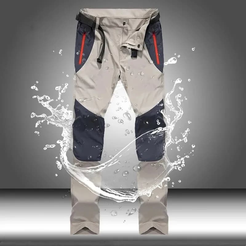 Pantalon cargo printemps été pêche imperméable séchage rapide - Taille 4XL homme outdoor trekking